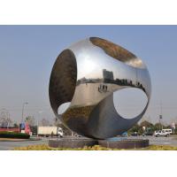 China Large Size Outdoor Sphere Sculpture Stainless Steel For Public Roundabout factory