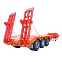 China TITAN New 60 Ton 80 Ton 100 Ton Low Bed Trailer Truck Semi Trailer Low Loader Heavy Equipment for Sale factory