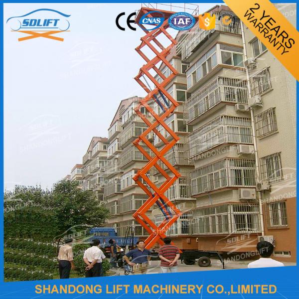 Quality 1000kgs 10m Mobile Manual Hydraulic Scissor Lift Table 1T 4 Wheel Mobile Lift for sale