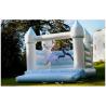 China White 0.55mm PVC Tarpaulins Inflatable Bounce House Castle For Wedding BV CCC factory