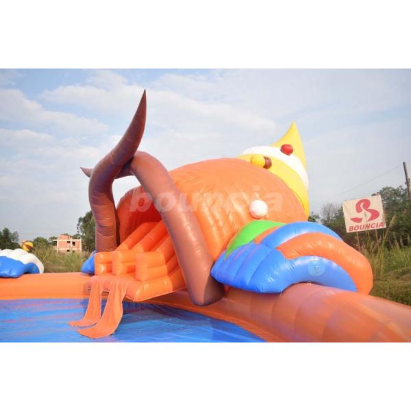 Quality 20m Giant Portable Inflatable Water Park Slide With Pool For Commercial Use for sale