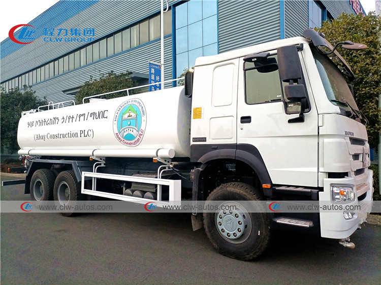 China Howo 371HP 20000L Water Tanker Truck For Construction Site for sale