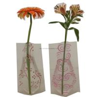 China Long Lifespan Reusable Stand Up Pouches Folding Plastic Flower Vase Packaging Custom factory