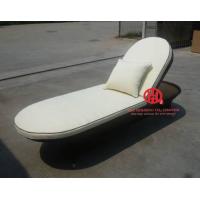 China rattan sun bed aluminium chaise lounge garden furniture factory
