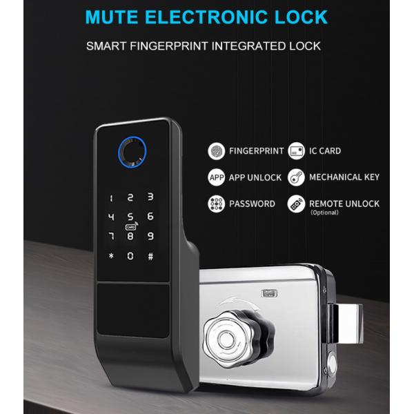 Quality Digital App Wifi Biometric Fingerprint Door Lock Smart Double Sided for sale