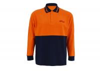 China Breathable High Visibility Long Sleeve Polo Shirts , Safety Polo Shirt Reflective Tape factory