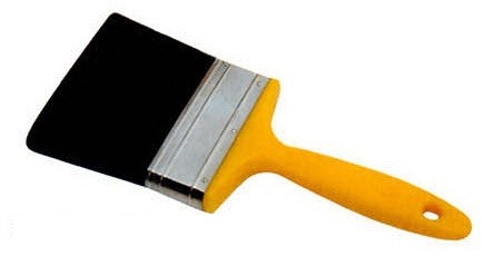 Quality Polyester Nylon Black Bristle Paint Brush With Long Bristles for sale