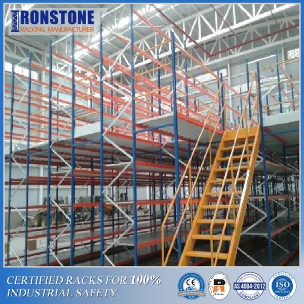 Quality High Performance Mezzanine Floor Storage Industrial Rack System for sale