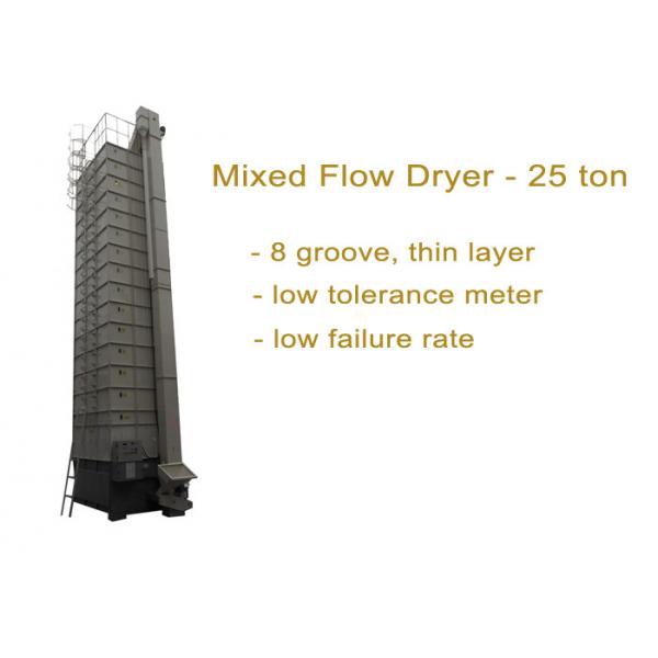 Quality 25 Ton Mixed Flow Grain Dryers Fully Automatic Control With Eight Groove / Thin Layer for sale