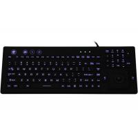 China Black Silicone Ultra Compact Keyboard , Pointing Ball Backlit Bluetooth Keyboard for sale