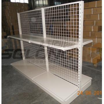 Quality Light Duty Convenience Store Wire Mesh Shelves Tegometal Gondola Double Sided for sale