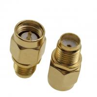 China Gold Plated SMA Male To Sma Female Pin Brass Adapter 50 Ohm Nickel RF Antenna Connector factory