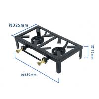 China fierce fire double-head stove with bracket cast iron stove high-power gas cooker outdoor patio gas grill appliances factory