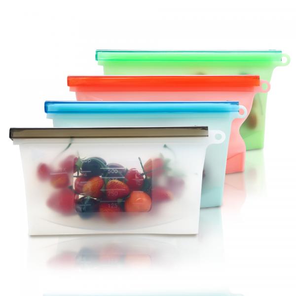 Quality Odorless Silicone Food Bag For Freezing Multicolor Lightweight for sale
