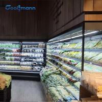 China 4 Layer Fruit Display Cooler , Laminated Wind Curtain Vegetable Display Refrigerator factory