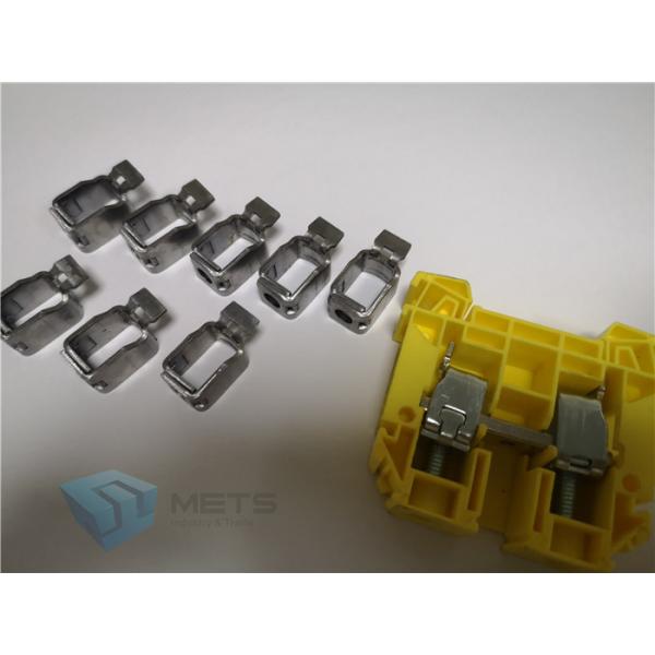 Quality Screw Clamp Metal Stamping Parts Din Rail Terminal Blocks Clamp Connector for sale