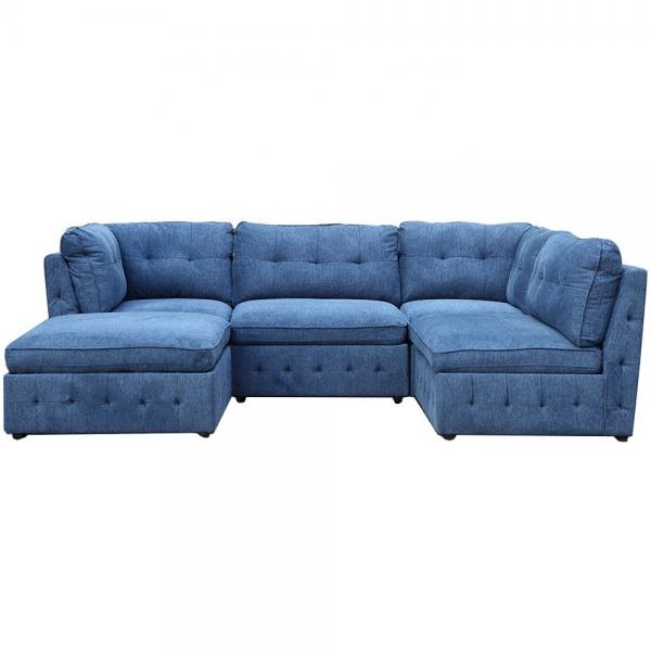 Quality Folding Fabric Modular Sectional Sofa Multifunctional 230x210x90CM for sale