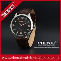China L013AG Gold Watches Quartz Stainless Steel Case Pointer Analog Watch Black Wine Top Quality Genuine Leather Watches Man factory