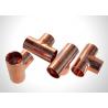 China Residential Refrigeration Copper Tubing Pipe Fittings Copper Equal Tee  Easy To Braze factory