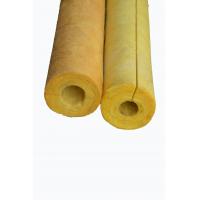 China Rigid Glass Wool Pipe Insulation 64 Kg/m3 , High Temperature Pipe Insulation factory