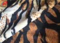 China Plain Dyed Polyester Velvet Fabric With Animal Design Printed For Upholstery factory
