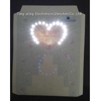China Heart Shaped Fiber Optic Musical Greeting Card with Custom / stardard sound factory