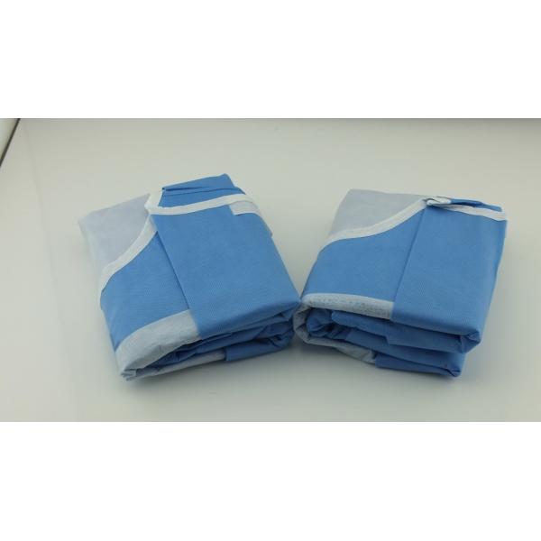 Quality Reinforced Disposable Medical Gowns , Sterile Protective Gown Non - Allergenic for sale