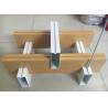 China Wood Grain Color Aluminium Baffle Ceiling Metal Baffle Ceiling Linear Formed Soffit factory