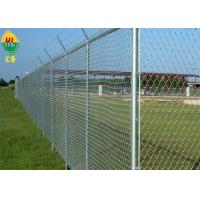 China High Security Galvanized 4.6mm Chain Link Wire Fence With Barbed Wire On Top factory