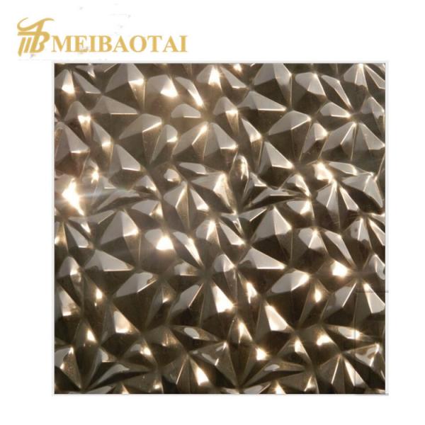 Quality Embossed Stainless Steel Pvd Sheets 1219 X 2438mm Size Triangle Pattern for sale