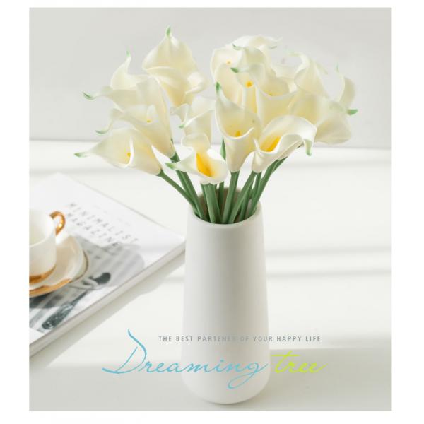 Quality PU Plastic Artificial Calla Lily Bouquet Flower Thanksgiving Floral Arrangements for sale