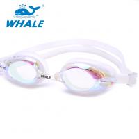 China Compact Uv Swimming Goggles Adjustable Shoulder Strap , Clear REVO Red Lens Color factory