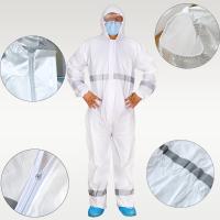 Quality Non Woven Disposable Hazmat Suit Hi Vis Waterproof Safety Coverall With for sale