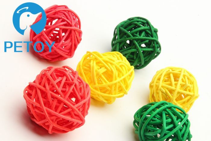 China Cats Rattan Ball Durable Pet Toys  Heavy Duty Dog Rope Toy Rattan Material factory