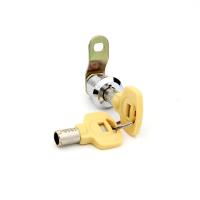 China Yellow Color Tubular Cabinet Lock , Tubular Pin Tumbler Lock Long Life Span factory