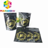 China Custom Black Stand Up Childproof Zip Bags Plastic Pouches Packaging Smell Proof Weed Edible Hemp Flower Bags factory