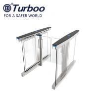 China Anti - Collision slience multiple Smart glass office  barrier optical low cost pedestrian  turnstiles for sale