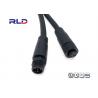 China Dustproof M12 Waterproof Connector Black Male Female 4 Pins PVC Rubber Material factory