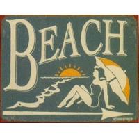 China Beach Style Vintage Metal House Number Plaque , Portable Metal Tin Signs factory