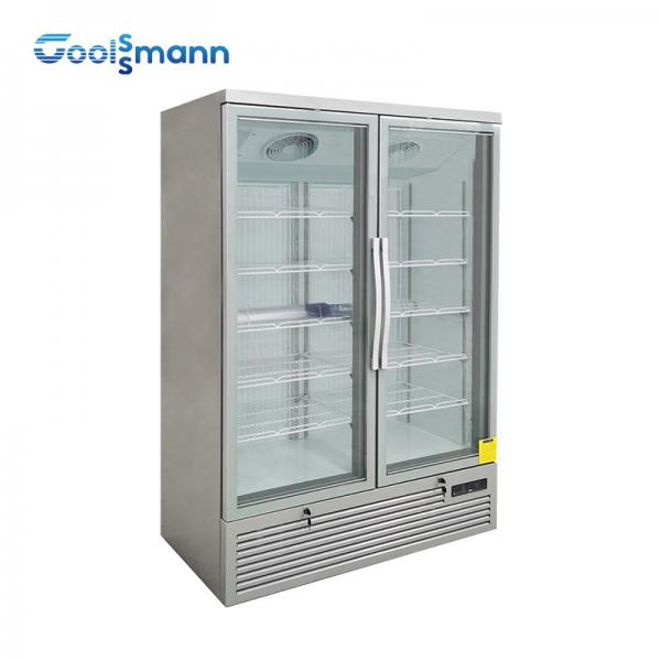 Quality Vertical Glass Door Freezer Electrically Heated Fog Removing 810L Upright for sale
