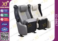 China Sound Absorbing Indoor Novel Design Grey Cinema Theater Chairs With PU Molded Foam factory