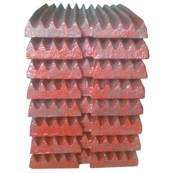 Quality Mining Red Mn13Cr2 Jaw Stone Crusher Jaw Plate Smooth Surface for sale