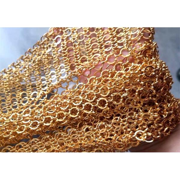 Quality Chain Mail Weave Round Rings Metal Mesh Curtain Interior Design For Light for sale
