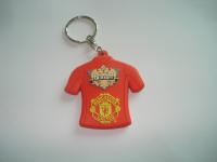 China 2D Personalized Rubber Keychains , Custom Keychains For Business factory