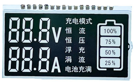 Quality Customized Voltmeter LCD Display 6 O′Clock Segment LCD Display for sale
