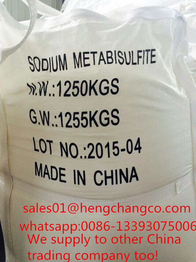 China Sodiummetabisufite/Sodium Metabisulphite/as food preservatives and decolorizer factory