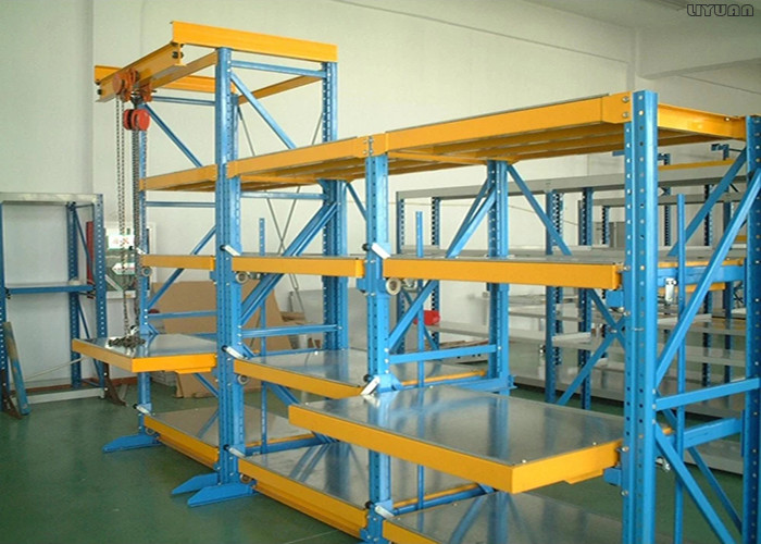 China Roll Out Injection Mold Racks Customized Tool Storage With Manual Movable Carriage factory