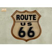China Classic Route US 66 Wall Signs Wooden Wall Plaques Antique MDF Pub Sign Wall Decor factory
