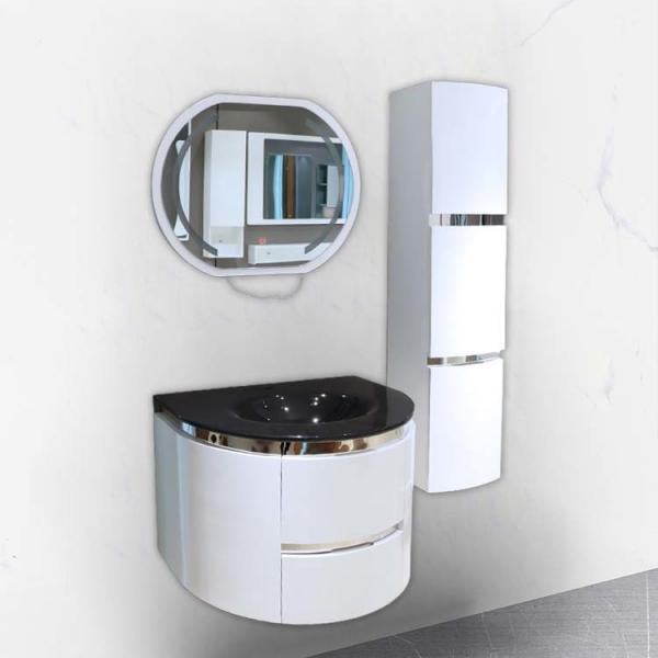 Quality SONSILL PVC Hotel Bathroom Vanity Modern Black With Soft Closing Hinges for sale