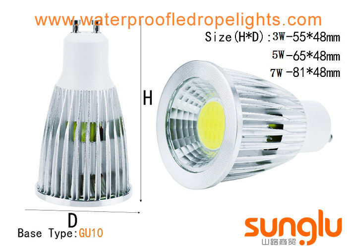 China 7W Dimmable LED Spotlights GU10  B22 Aluminum Body Material For Shopping Mall factory